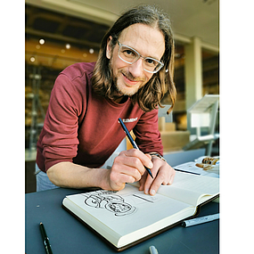 Ein Porträt des Comiczeichners Jens Natter.