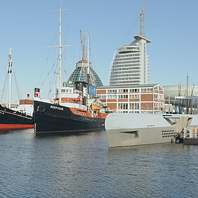 Die Schiffe im Museumshafen.