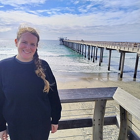 Katrin Kleemann am Pier
