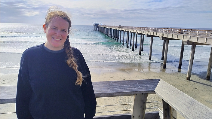 Katrin Kleemann am Pier