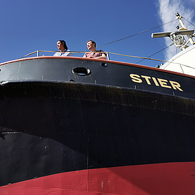 Der Hafenschlepper Stier im Museumshafen.