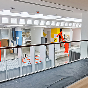 Blick auf die Baustelle im Erweiterungsbau.