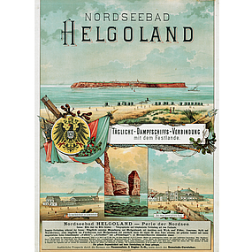 Historisches Plakat der Insel Helgoland.