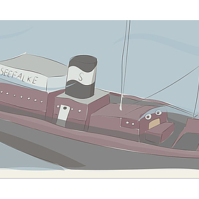 Grafik der Seefalke